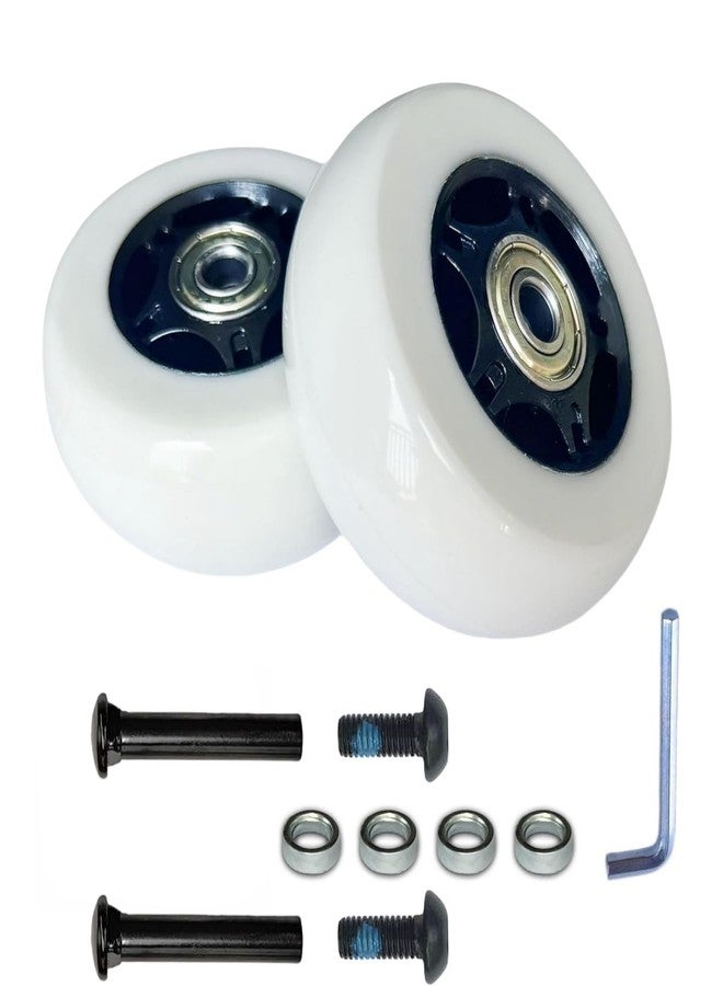 linpel 2 pcs Caster Wheels Replacement 76mm x 30mm for Shift [V1+]/Crazy Cart [V7+] and Crazy Cart XL [V3+] - Set of 2 Premium Replacement Wheels，parts W25143401048-Replace reliable parts for Krazy Kart. (2) - Image 1